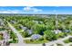 Expansive aerial view of a charming home nestled in a lush, green neighborhood with mature trees and well-maintained streets at 3162 Hazel Foster Dr, Carmel, IN 46033
