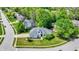 Beautiful aerial shot of a meticulously landscaped home featuring a well-manicured lawn and appealing curb appeal in a verdant neighborhood at 3162 Hazel Foster Dr, Carmel, IN 46033
