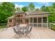 Spacious back deck with outdoor seating, perfect for entertaining and relaxing at 4128 Whitetail Woods Dr, Bargersville, IN 46106