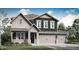 Charming two-story home with a three-car garage and beautifully landscaped front yard at 4405 Mendocino Blvd, Indianapolis, IN 46239