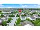 Aerial view of the neighborhood showcasing the proximity of schools, parks, and other amenities at 4602 Amesbury Pl, Westfield, IN 46062