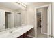 This bathroom has a long countertop and attached mirror at 4602 Amesbury Pl, Westfield, IN 46062