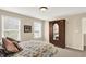 This bedroom has carpet floors, a window, and natural light at 4602 Amesbury Pl, Westfield, IN 46062