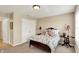 This bedroom has carpet floors, a window, and natural light at 4602 Amesbury Pl, Westfield, IN 46062
