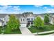 Aerial view of a well-manicured home with mature trees at 4602 Amesbury Pl, Westfield, IN 46062