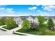 Charming two-story home with a well-manicured lawn, and a view of the pond at 4602 Amesbury Pl, Westfield, IN 46062