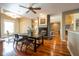 Spacious dining area, featuring wood floors and an inviting atmosphere at 4890 Benthaven E Dr, Bargersville, IN 46106