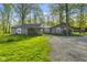 Charming single-story home with a gravel driveway and mature trees providing ample shade at 5039 Five Points Rd, Indianapolis, IN 46239