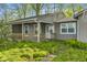 Charming porch with wooden railings and trim, leading to the main entrance of the home at 5039 Five Points Rd, Indianapolis, IN 46239