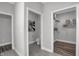 Bright bathroom featuring modern fixtures, a toilet room, and a well-organized walk-in closet at 5062 Foxley Park Ln, Avon, IN 46123