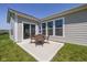 Enjoy backyard outdoor dining on the cozy patio, just steps away from the sliding glass door at 5375 Citadel Dr, Noblesville, IN 46062