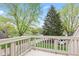 Charming balcony offering views of the surrounding neighborhood and lush trees at 582 Conner Creek Dr, Fishers, IN 46038