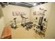 Home gym featuring workout equipment and nature-themed wall decor at 5851 Beisinger Pl, Indianapolis, IN 46237