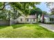 Charming home with stone accents, green lawn, mature trees, and inviting curb appeal at 6137 Evanston Ave, Indianapolis, IN 46220