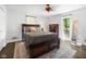 Bedroom with a dark wood bed frame, hardwood floors and light gray paint at 6673 Karyn Dr, Avon, IN 46123