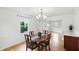 Sunlit dining area features wood floors and large windows, perfect for enjoying meals with a view at 6825 Farmleigh Dr, Indianapolis, IN 46220