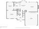 Detailed first floor plan showcasing the layout of the living room, kitchen, dining room, and garage at 7388 Wythe Dr, Noblesville, IN 46062
