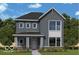 Charming two-story home with gray siding, covered porch, beautiful windows and a well-manicured front lawn at 774 James William Ln, Westfield, IN 46074
