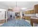View of the kitchen with stainless steel refrigerator at 8047 Van Ness Way, Indianapolis, IN 46240