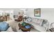 Spacious living room with plush carpeting, inviting seating, and seamless flow to other areas of the house at 8047 Van Ness Way, Indianapolis, IN 46240