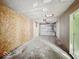Unfinished garage with overhead door at 9526 Burrwood Ct, Indianapolis, IN 46235