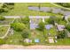 An aerial shot captures a home with a pool, set amid lush greenery, near a tranquil pond and agricultural fields at 10456 N State Rd 267, Brownsburg, IN 46112