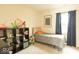 Cozy bedroom with gray curtains and simple decor at 12253 Bedrock Ct, Fishers, IN 46037