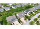 A neighborhood displaying various home styles and well-manicured lawns at 12722 Moonseed Dr, Carmel, IN 46032