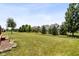 Expansive backyard featuring lush green lawn, mature trees, and manicured landscaping in a desirable neighborhood at 12722 Moonseed Dr, Carmel, IN 46032