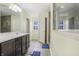 Bathroom featuring tile floors, a large vanity and a walk-in shower at 12722 Moonseed Dr, Carmel, IN 46032