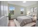 Cozy bedroom with neutral tones, a plush rug, and bright natural light at 12722 Moonseed Dr, Carmel, IN 46032