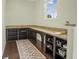 Dedicated home office with granite counters and dark wood cabinetry at 12722 Moonseed Dr, Carmel, IN 46032