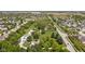 Scenic aerial view of a residential area featuring lush greenery and orderly streets at 13765 Howe Rd, Fishers, IN 46038
