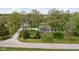 Scenic aerial shot of a home with a long driveway, surrounded by a lush, green lawn at 13765 Howe Rd, Fishers, IN 46038