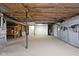 Unfinished basement space with exposed ceiling at 13765 Howe Rd, Fishers, IN 46038