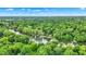 Scenic aerial view of a winding river surrounded by lush forest and waterfront homes at 1530 E 75Th St, Indianapolis, IN 46240