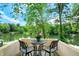 Balcony overlooking lake with seating for two and relaxing views of the water at 1530 E 75Th St, Indianapolis, IN 46240