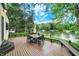 Deck with dining set and waterfront view, great for outdoor entertaining at 1530 E 75Th St, Indianapolis, IN 46240