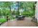 Deck with an outdoor dining set, outdoor seating, and a view of the waterfront at 1530 E 75Th St, Indianapolis, IN 46240