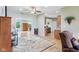 View of living room and kitchen, highlighting the open floor plan and natural lighting at 217 Devonshire Ct, Anderson, IN 46013