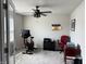 Bright and airy home office with a ceiling fan and neutral decor at 230 Kiawah Dr, Whiteland, IN 46184