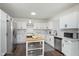 Modern kitchen featuring white cabinets, stainless steel appliances, and a functional island at 2442 Guilford Ave, Indianapolis, IN 46205