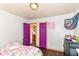 Bedroom with two doors and closet space for storage at 3302 N Gladstone Ave, Indianapolis, IN 46218