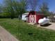 Large backyard with a red shed and plenty of space at , Plainfield, IN 46168