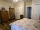 Bedroom with hard wood floors and decorative cabinet, ample storage space at , Plainfield, IN 46168