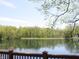 Scenic pond view from the deck, showcasing serene waters and lush greenery at 4363 E State Road 252, Franklin, IN 46131