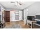 Bright bedroom with hardwood floors featuring two closets and a neutral color scheme at 440 W Marion St, Danville, IN 46122