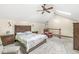 Bright bedroom featuring a vaulted ceiling, skylight, and comfortable furnishings at 440 W Marion St, Danville, IN 46122