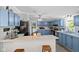 Cozy kitchen with blue cabinetry, modern appliances, and functional layout at 48 W Adams Brick Ave, Martinsville, IN 46151