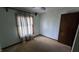 Bedroom view with a window, outdated window treatments and carpet at 492 Pelenor Dr, Franklin, IN 46131